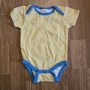 Baby Gear Yellow and Blue Striped Bodysuit